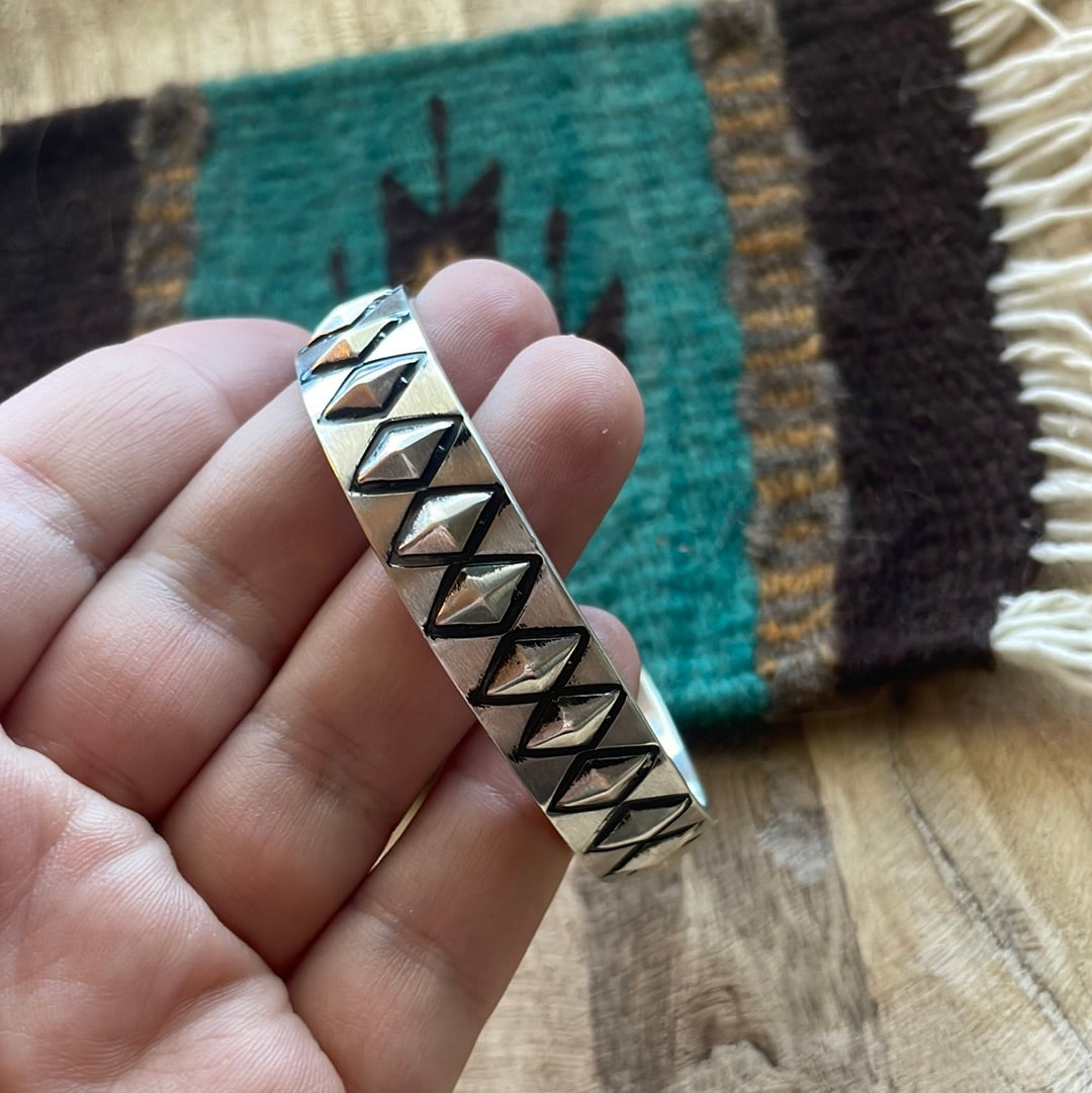 “The Blake” Amazing Handcrafted Sterling Silver Cuff Bracelet Signed