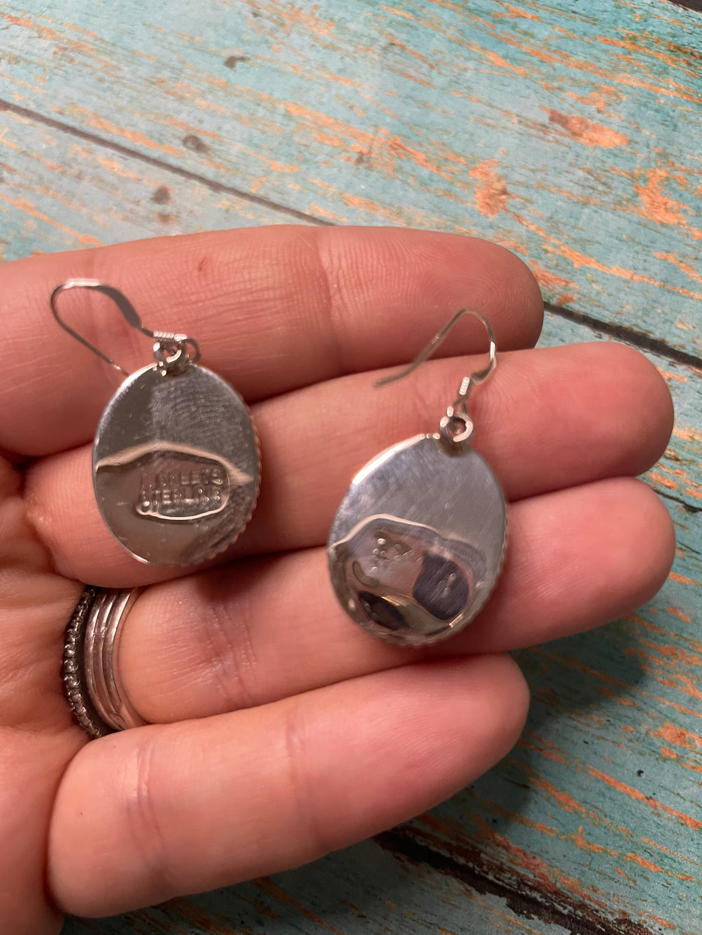 Handcrafted Sterling Silver & Rhodochrosite Stone Dangle Earrings