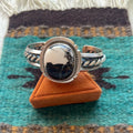 Beautiful Handcrafted White Buffalo & Sterling Silver Cuff Bracelet Signed