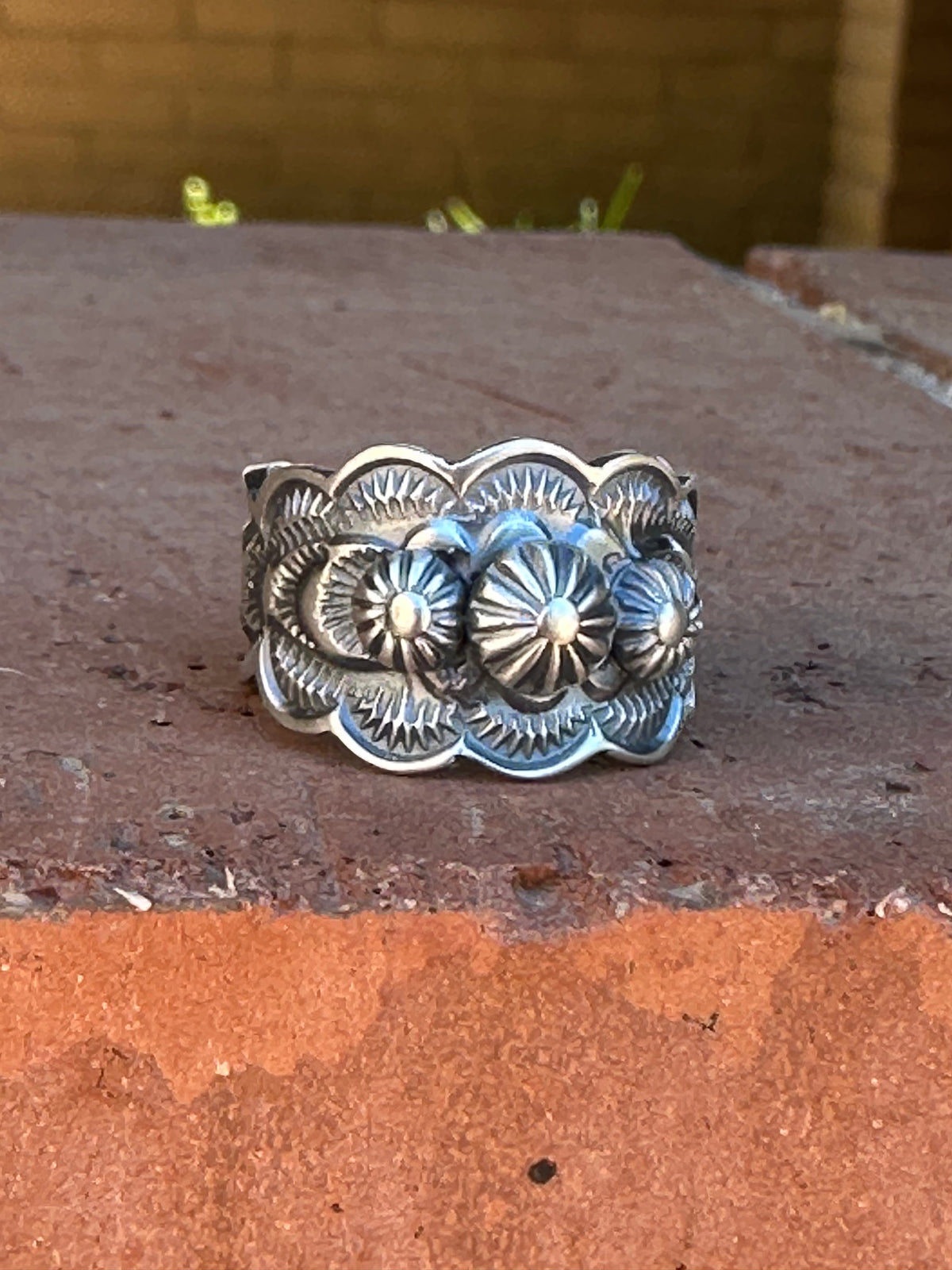 The Benny Ramone Sterling Flower Cigar Band Ring