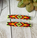 Handcrafted Handmade Beaded Barrette Set