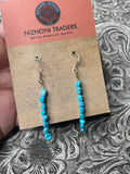 Handcrafted Sterling Silver & Turquoise Beaded Dangle Earrings