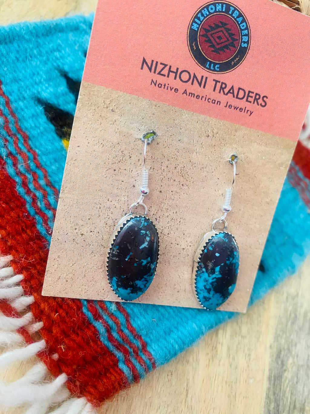 Handcrafted Turquoise & Sterling Silver Dangle Earrings
