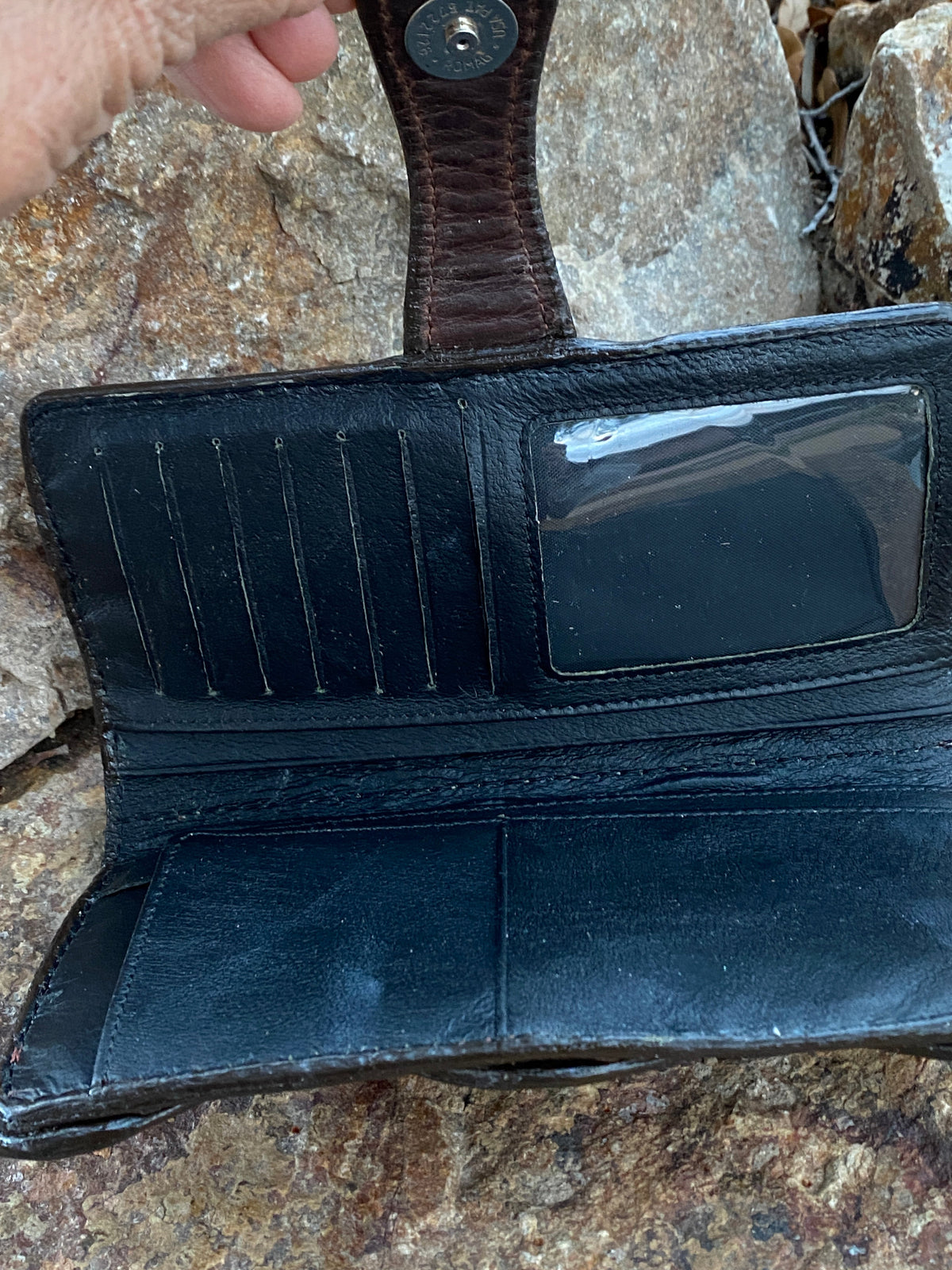 Vintage Rose Leather Wallet