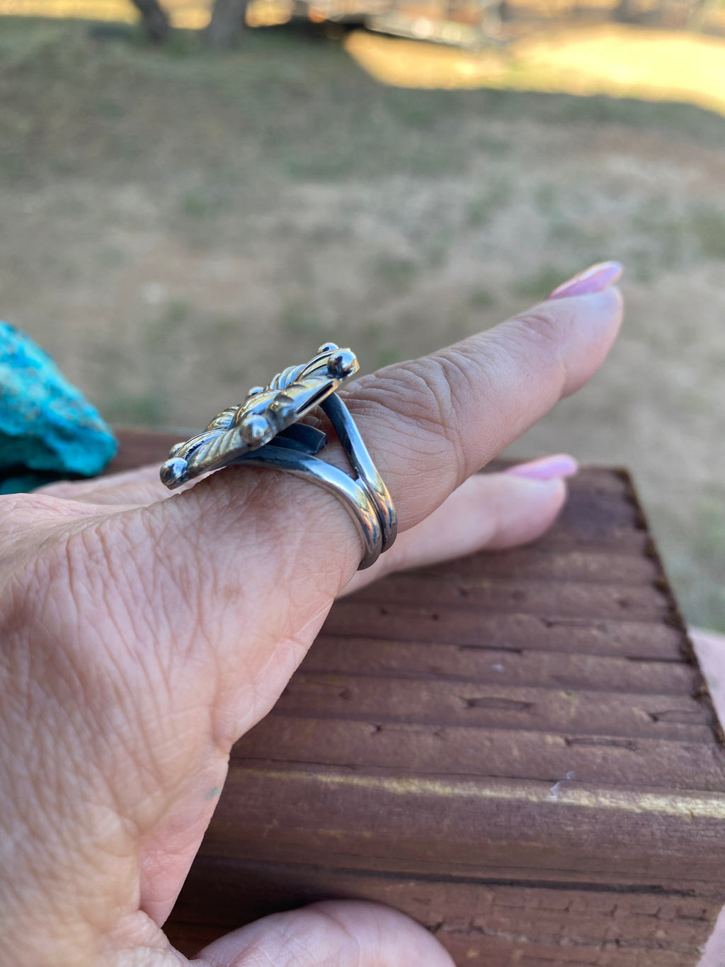 Handcrafted Sterling Silver Adjustable Flower Ring