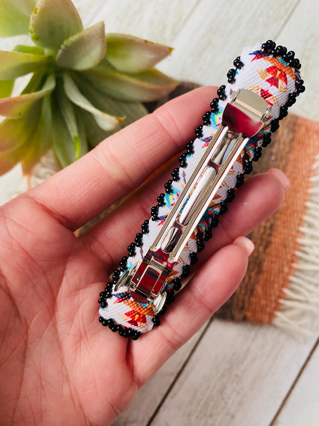 Handcrafted Handmade Beaded Barrette