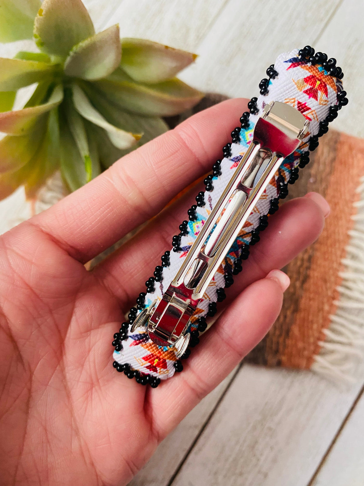Handcrafted Handmade Beaded Barrette