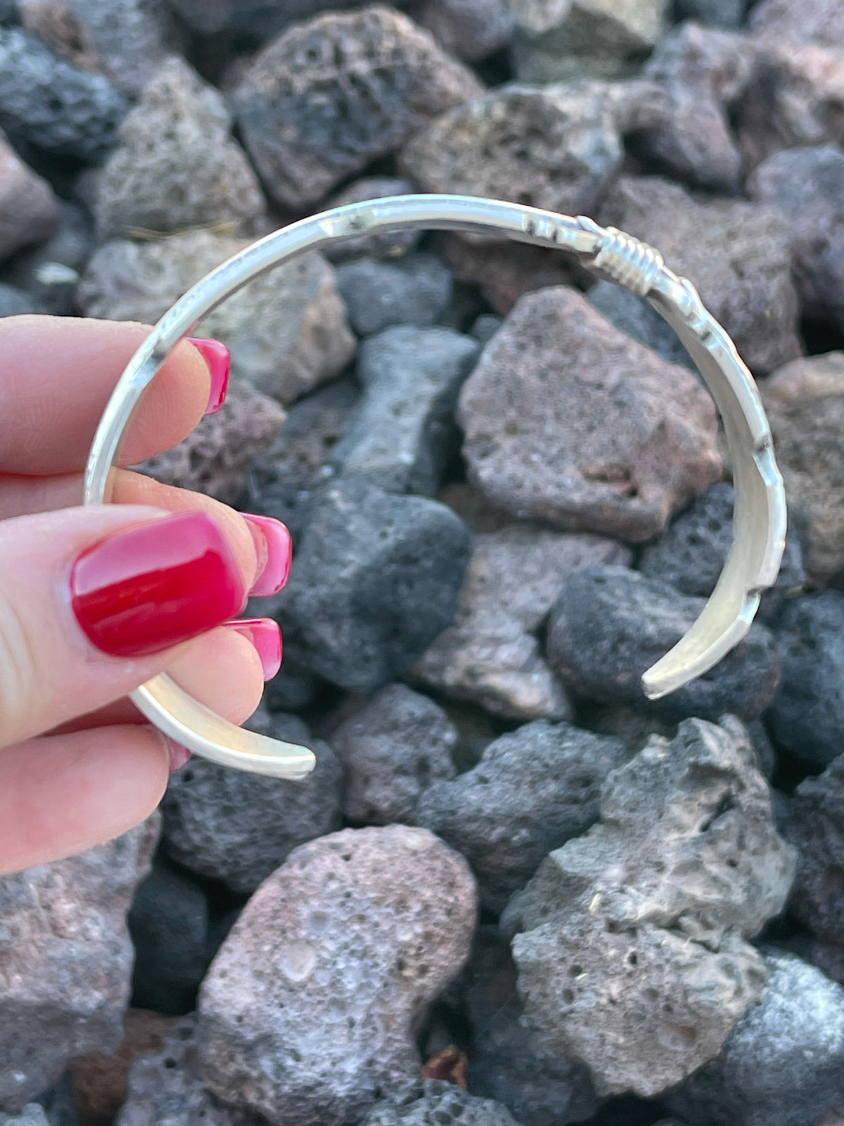 Handcrafted Sterling Silver Feather Bracelet Cuff