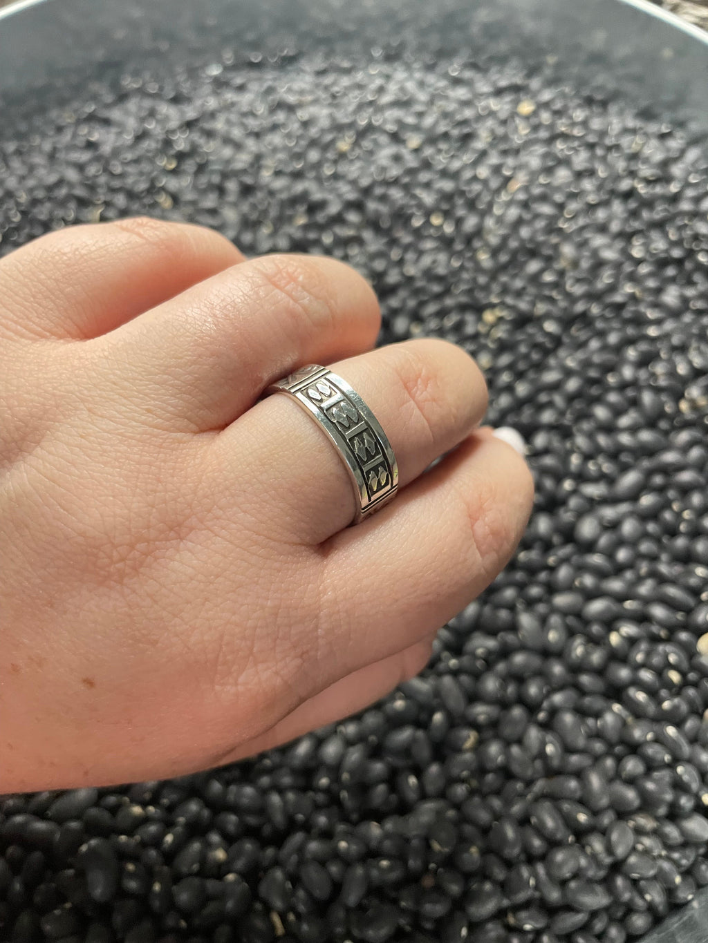 Handcrafted Sterling Silver Mixed Designs Bands Signed