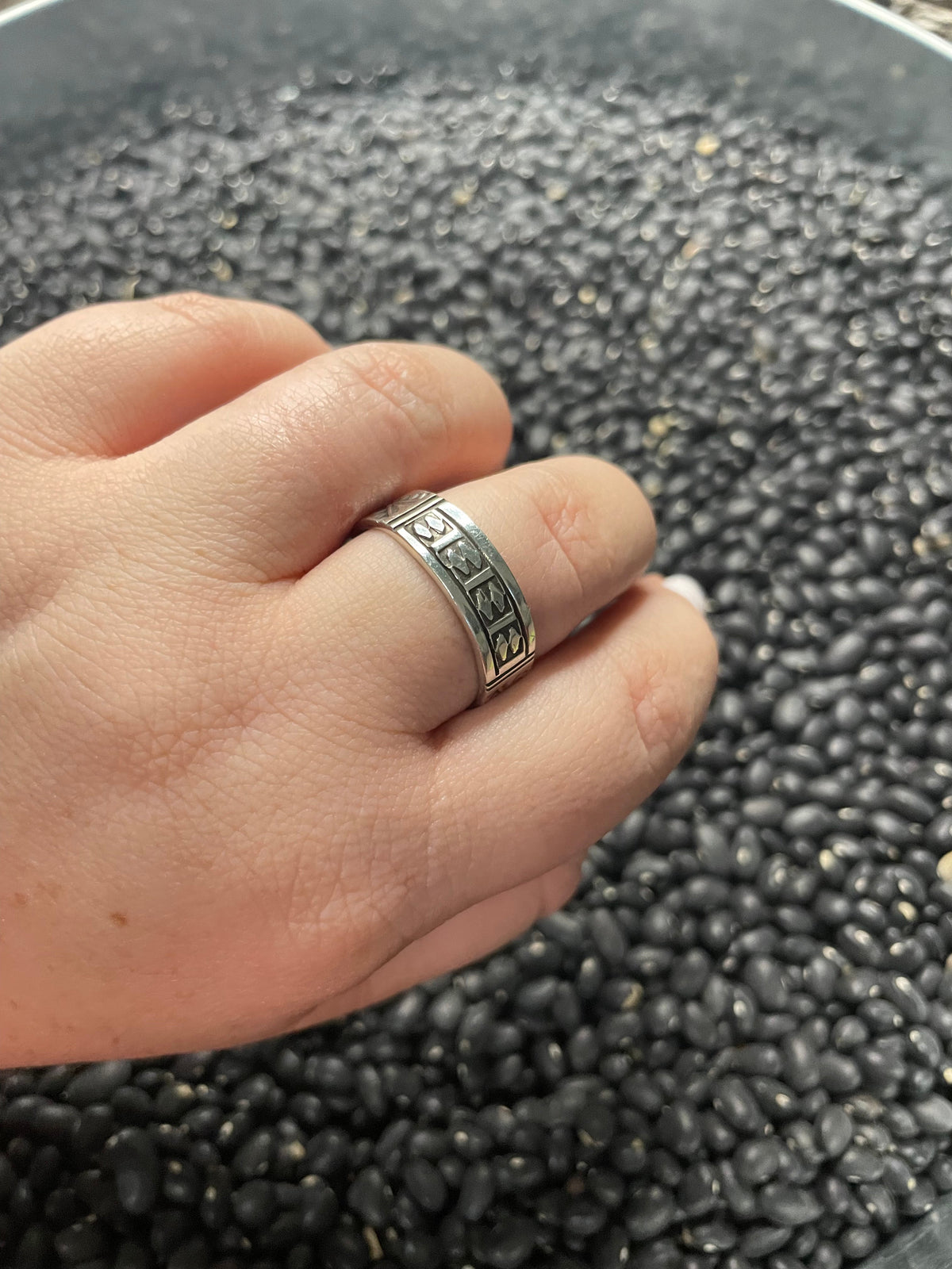 Handcrafted Sterling Silver Mixed Designs Bands Signed