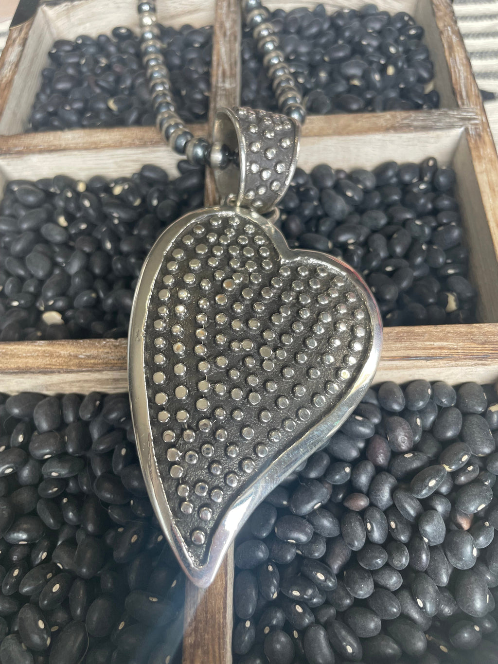 Handcrafted Sterling Silver Heart Pendant Signed