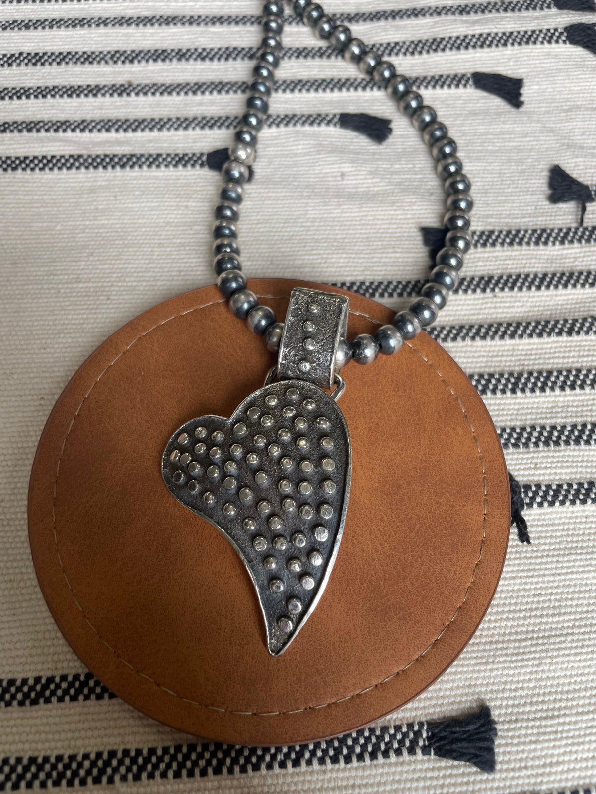 Handcrafted Sterling Silver Heart Pendant Signed