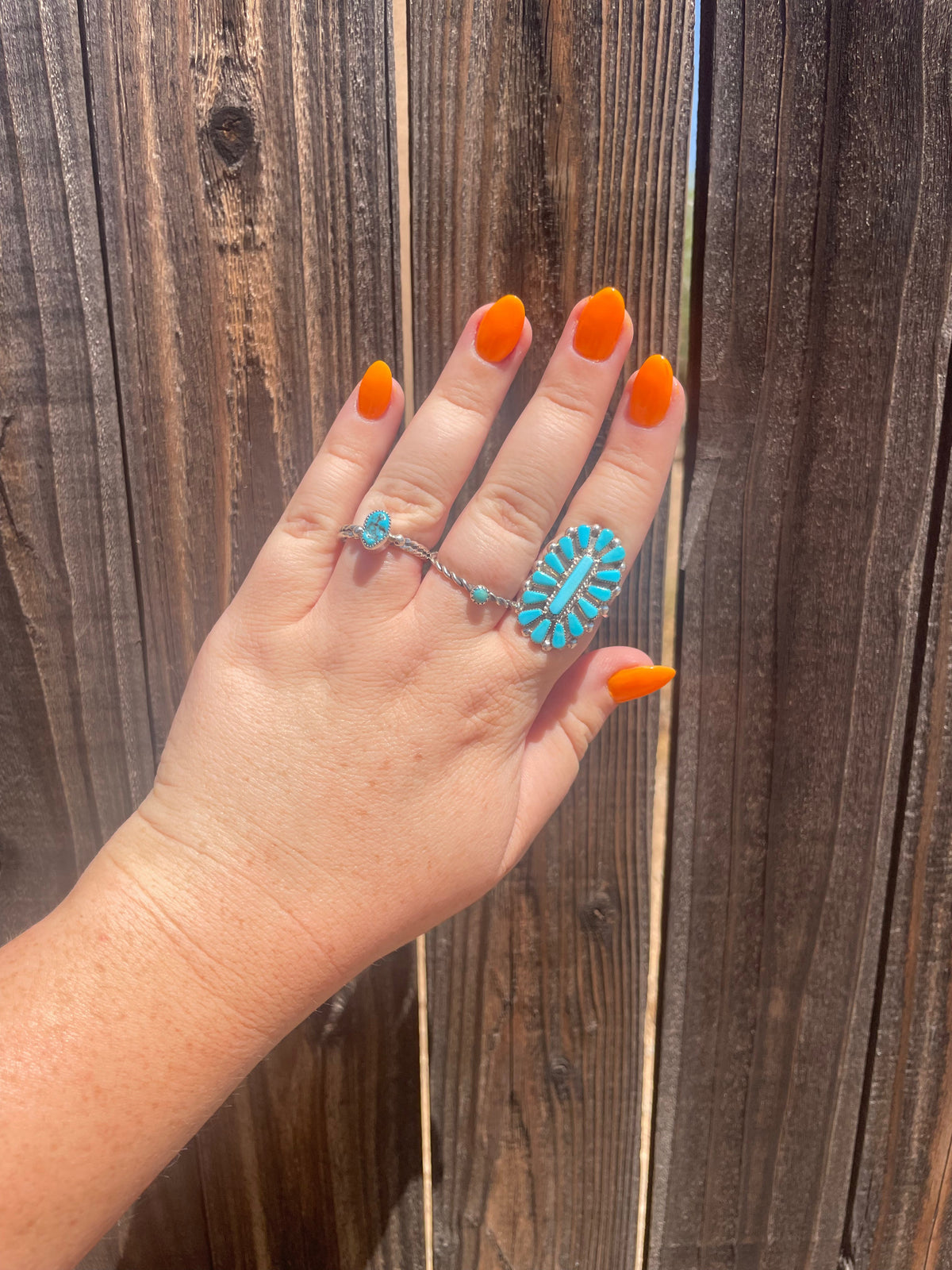 Handcrafted Mini Stone Turquoise Sterling Silver Braided Band Ring