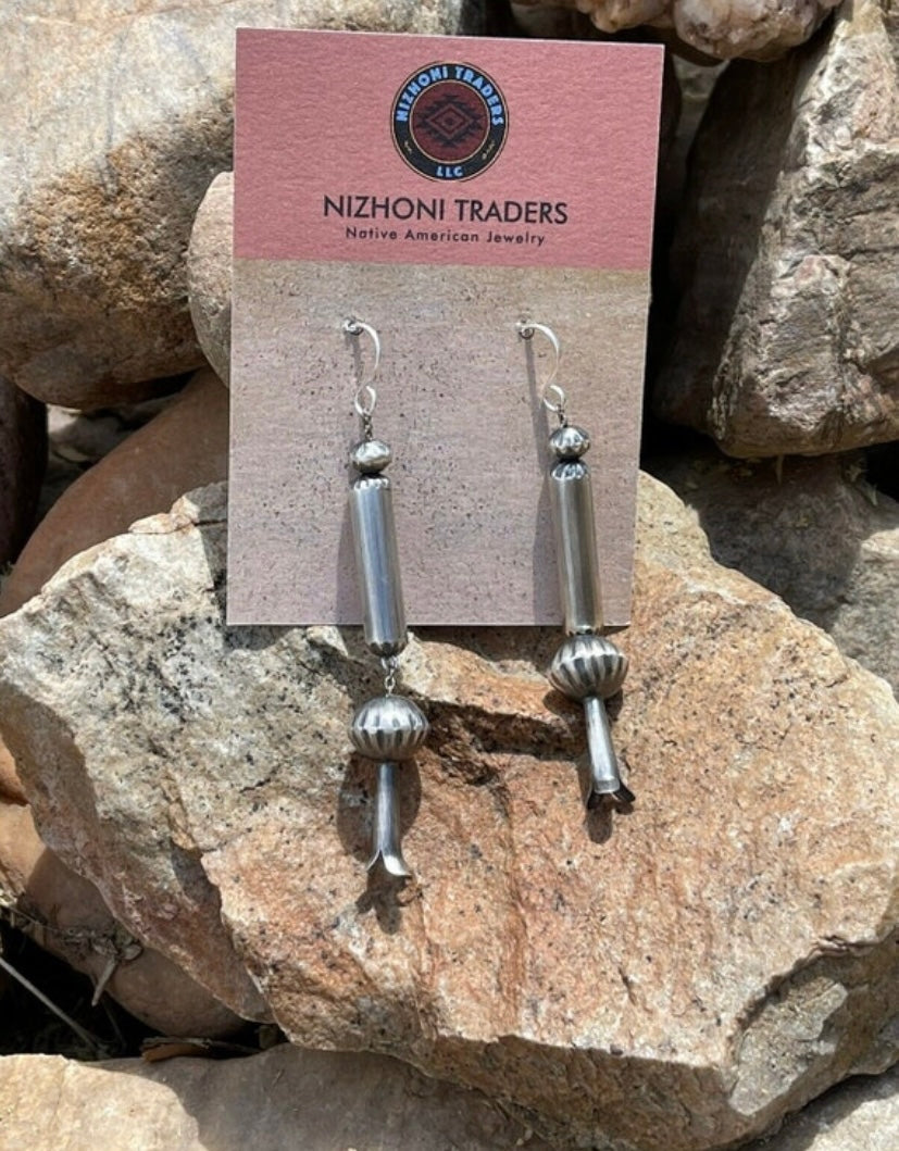 Handcrafted Sterling Silver Blossom Dangles