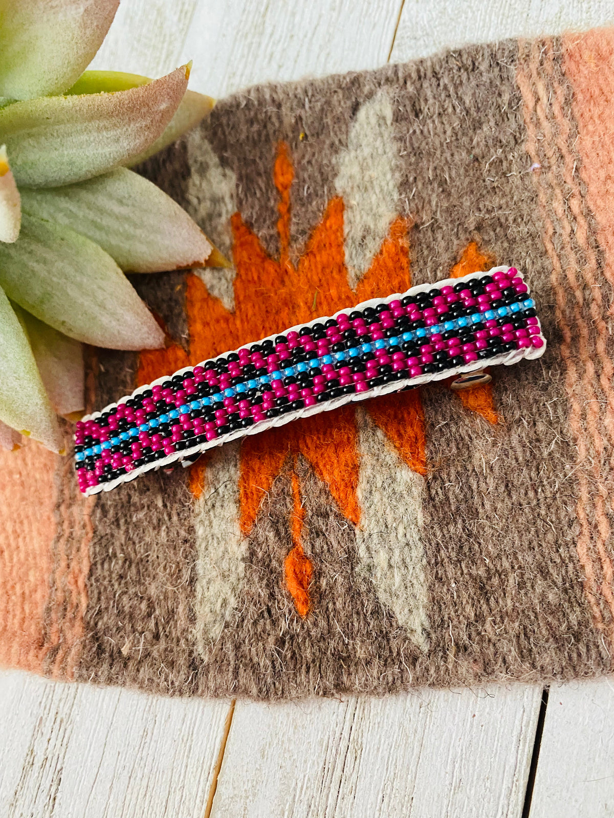 Handcrafted Handmade Beaded Barrette