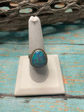 Handcrafted Man Made Sterling Silver & Opal Ring
