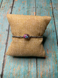 Handcrafted Purple Dream And Sterling Silver Adjustable Bracelet Cuff