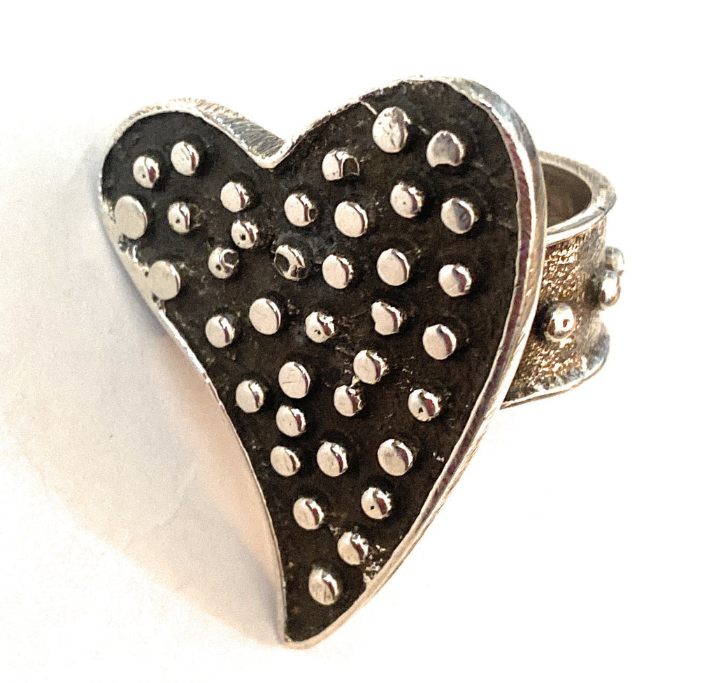 Handcrafted Sterling Silver Heart Ring