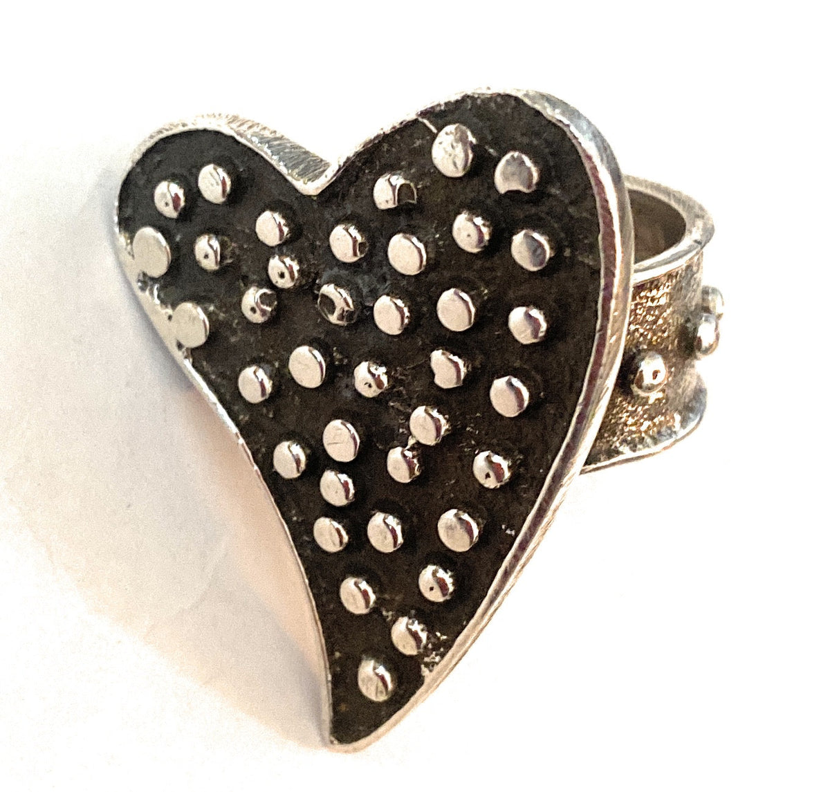 Handcrafted Sterling Silver Heart Ring