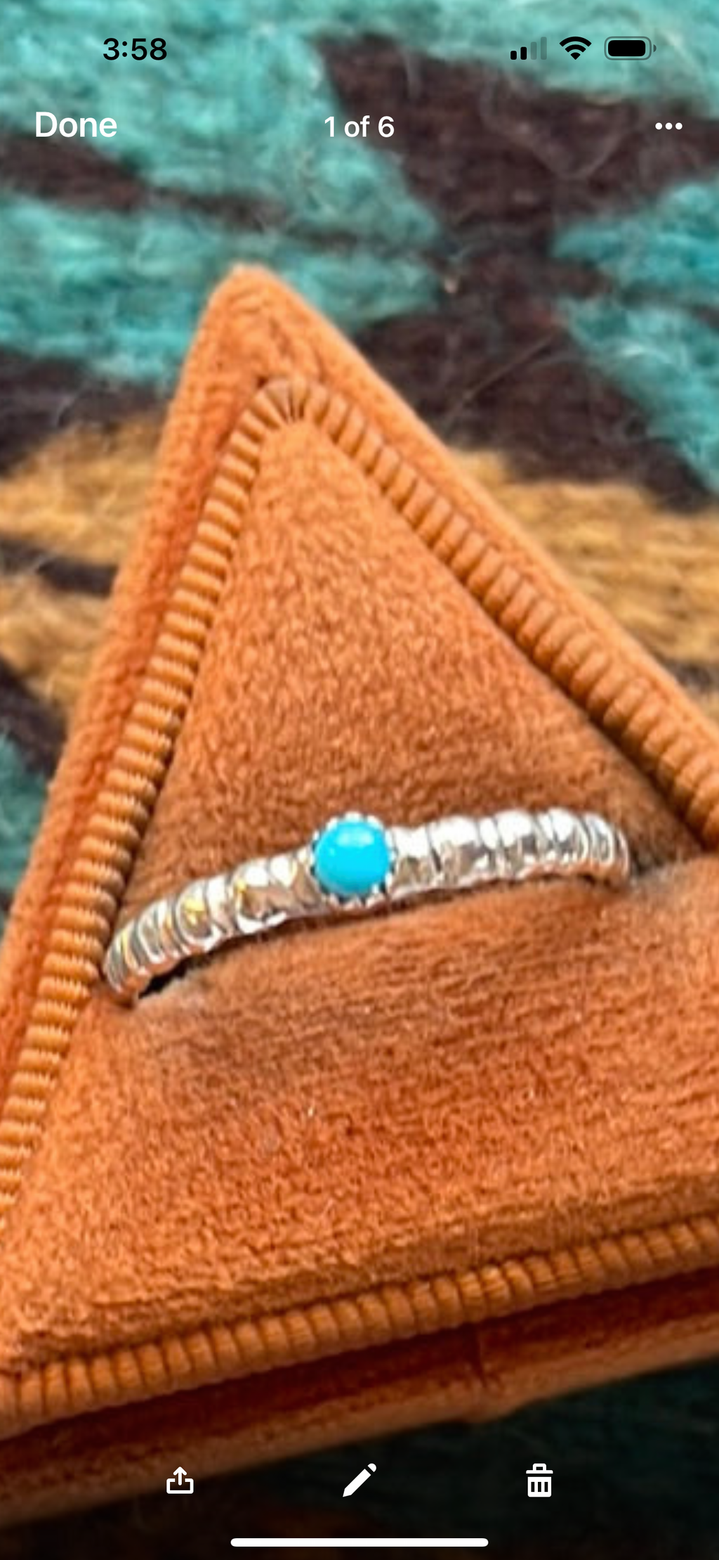“The Dainty” Handcrafted Sterling Silver & Turquoise Ring