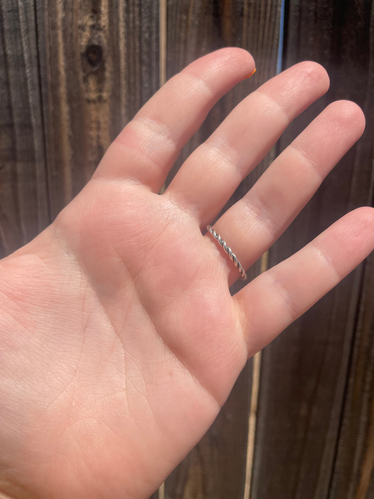 Handcrafted Mini Stone Turquoise Sterling Silver Braided Band Ring