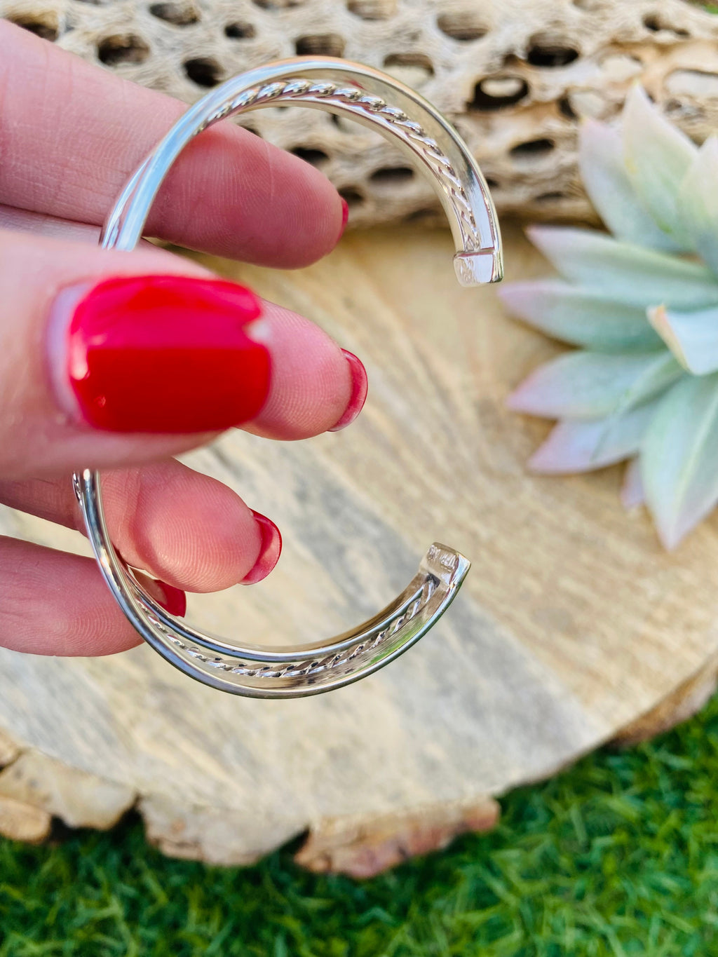 Handcrafted Kingman Turquoise & Sterling Silver Cuff Bracelet