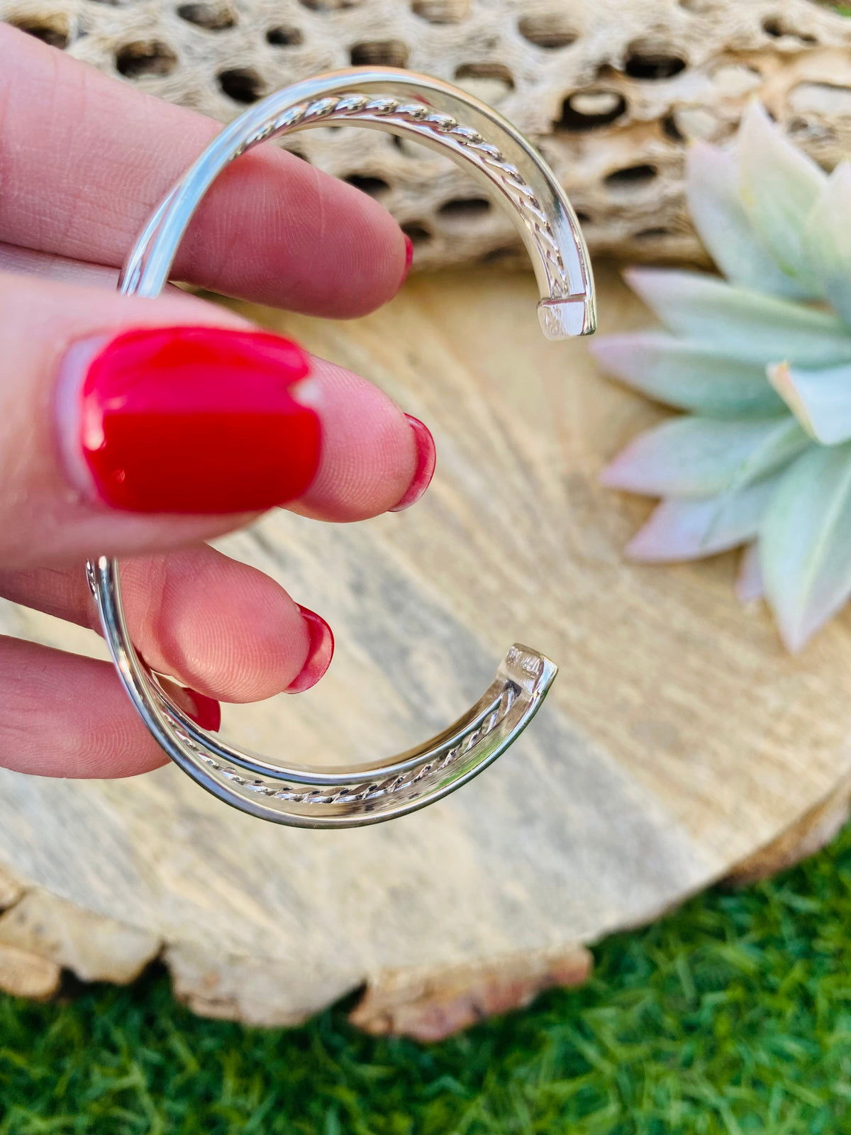 Handcrafted Kingman Turquoise & Sterling Silver Cuff Bracelet