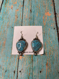 Handcrafted Turquoise And Sterling Silver Dangle Earrings