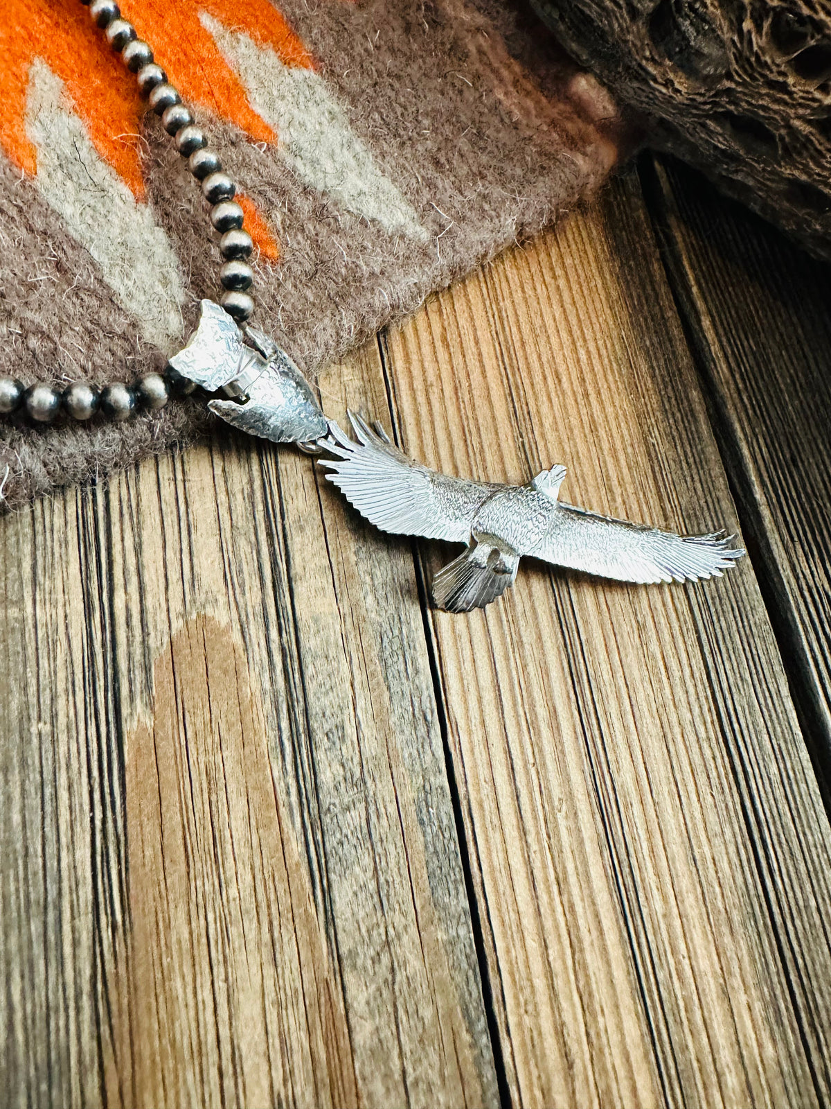 Handcrafted Sterling Silver Eagle Pendant