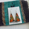 Handcrafted Multi Stone Inlay Dangle Earrings