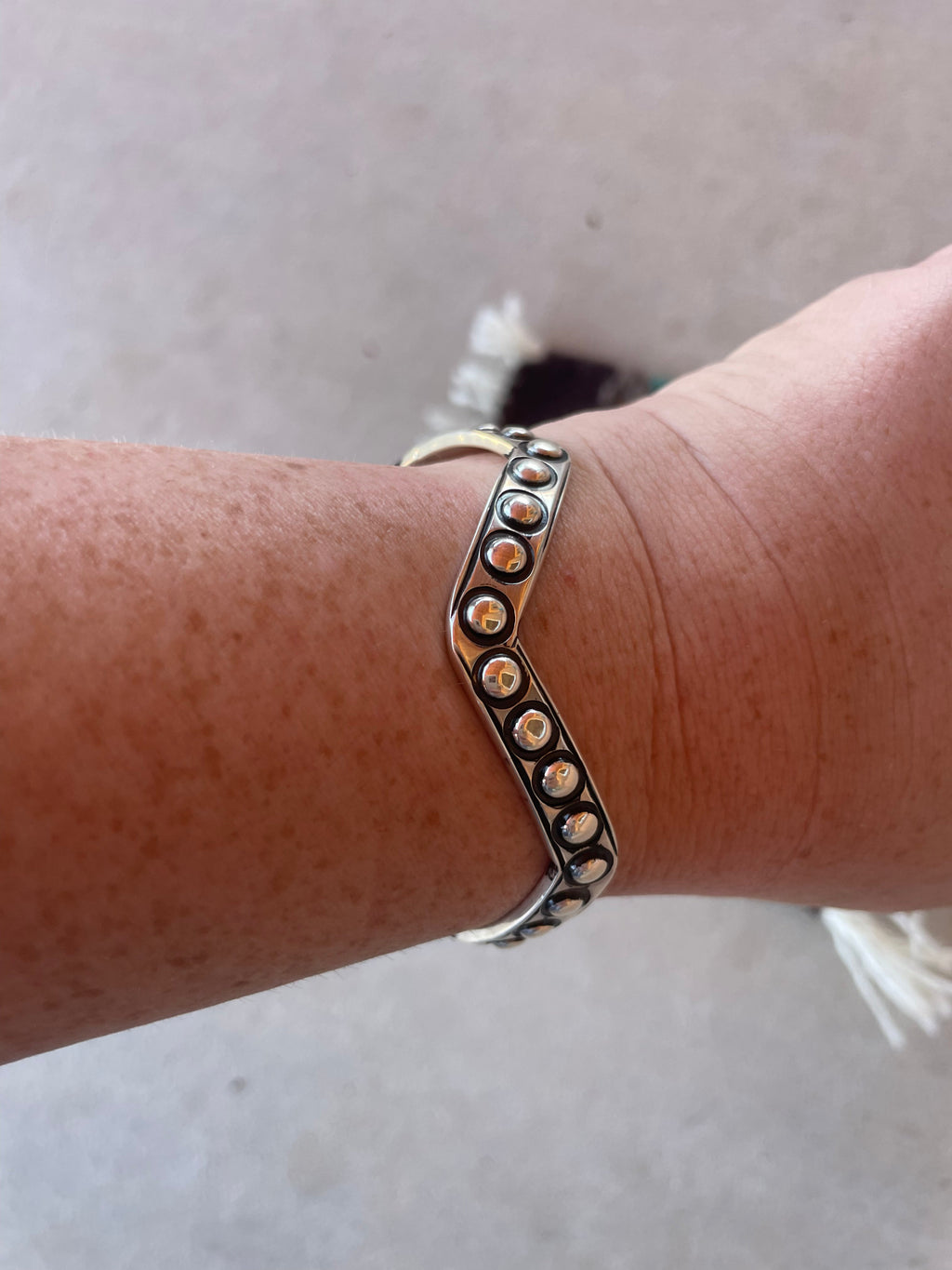 Handcrafted Sterling Silver Arrow Cuff Bracelet Signed