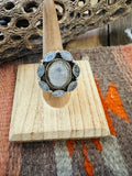 Handmade Sterling Silver & Moon Stone Cluster Adjustable Ring