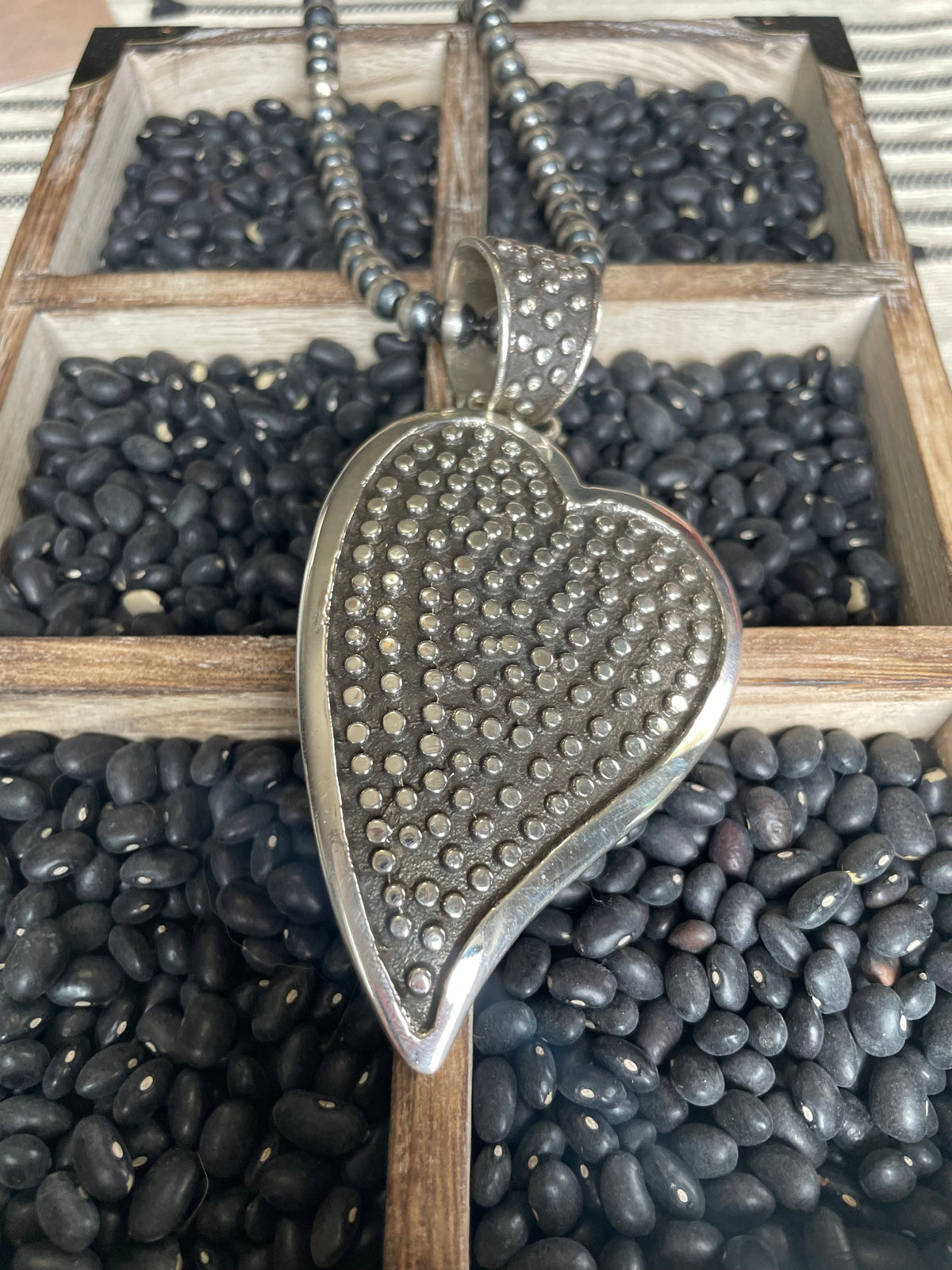 Handcrafted Sterling Silver Heart Pendant Signed