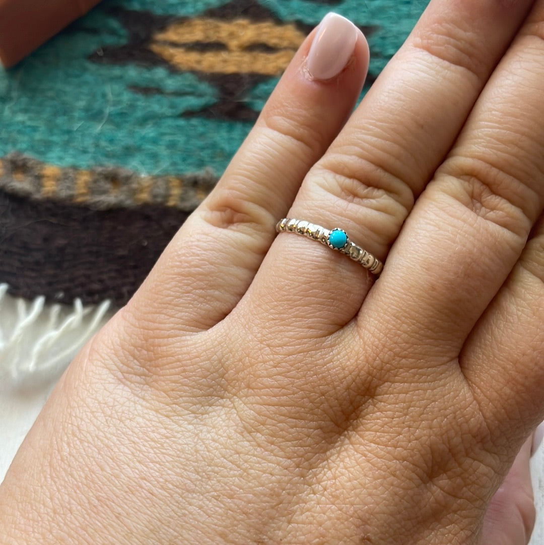 “The Dainty” Handcrafted Sterling Silver & Turquoise Ring