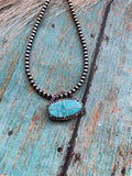 Handcrafted Sterling Silver & Turquoise Inlay Pendant
