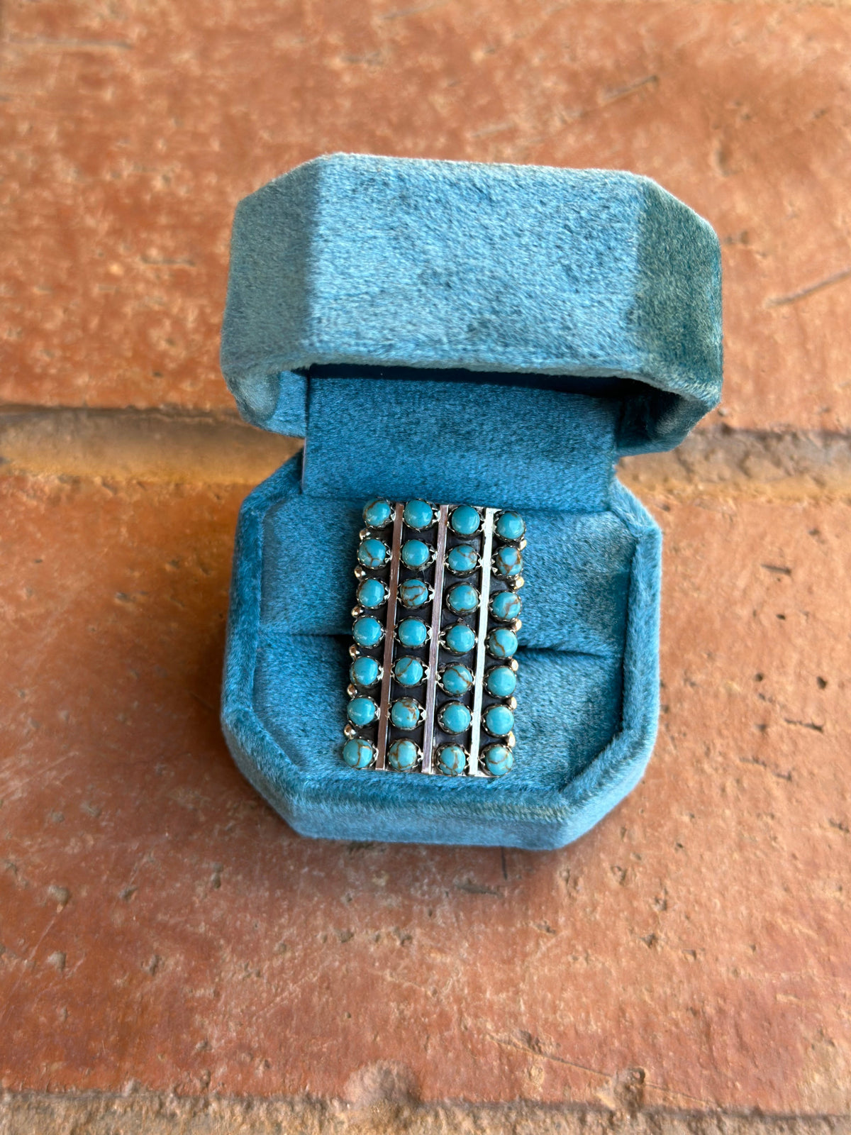 Handcrafted Sterling Silver & Kingman Turquoise Snake Eye Ring