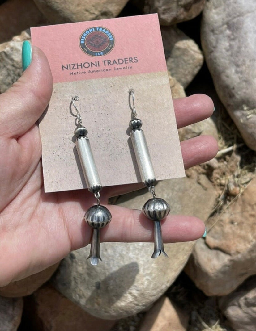Handcrafted Sterling Silver Blossom Dangles