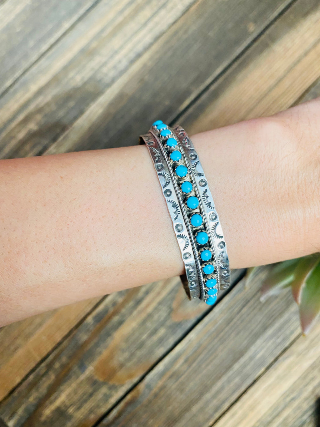 Handcrafted Turquoise & Sterling Silver Cuff Bracelet