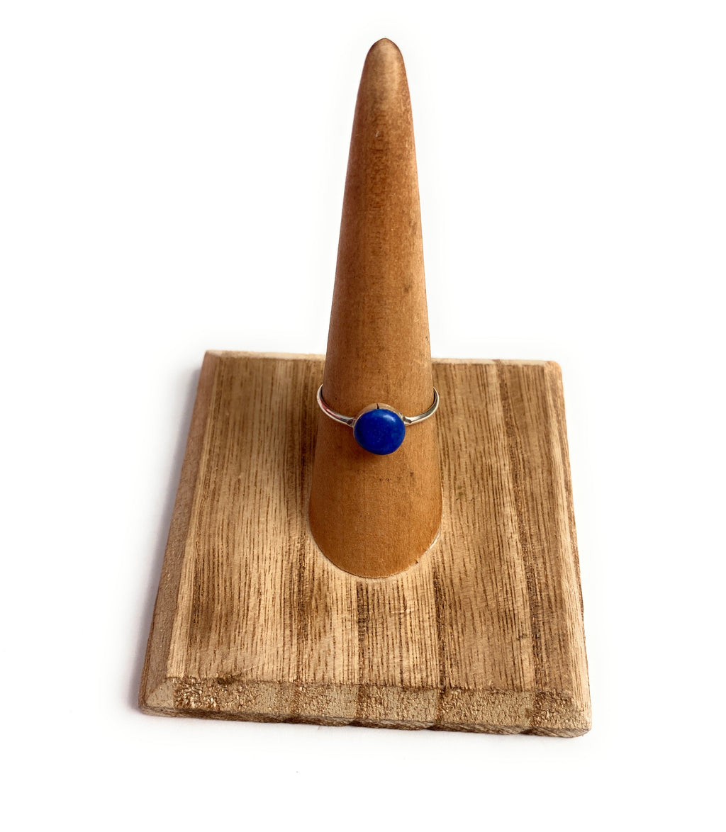 Handcrafted Denim Lapis & Sterling Silver Ring