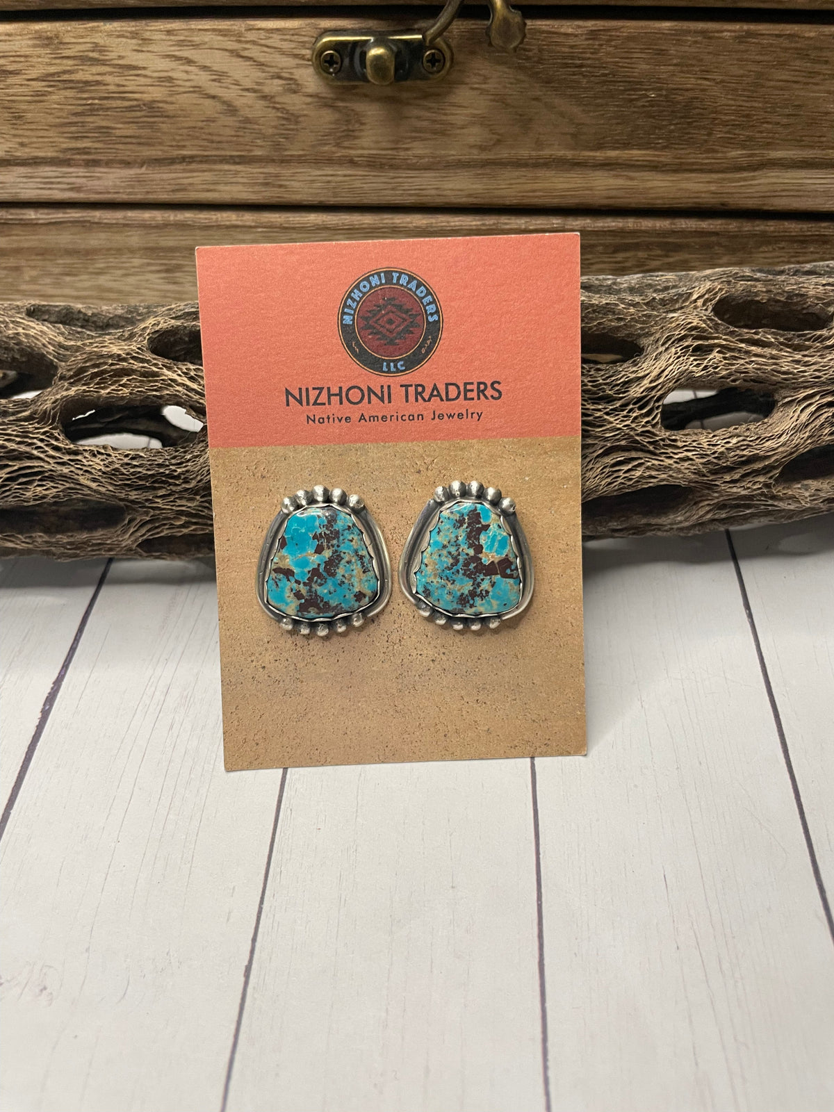 Handcrafted Sterling Silver & Turquoise Post Earrings