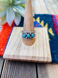 Handcrafted Turquoise and Sterling Silver Band Ring