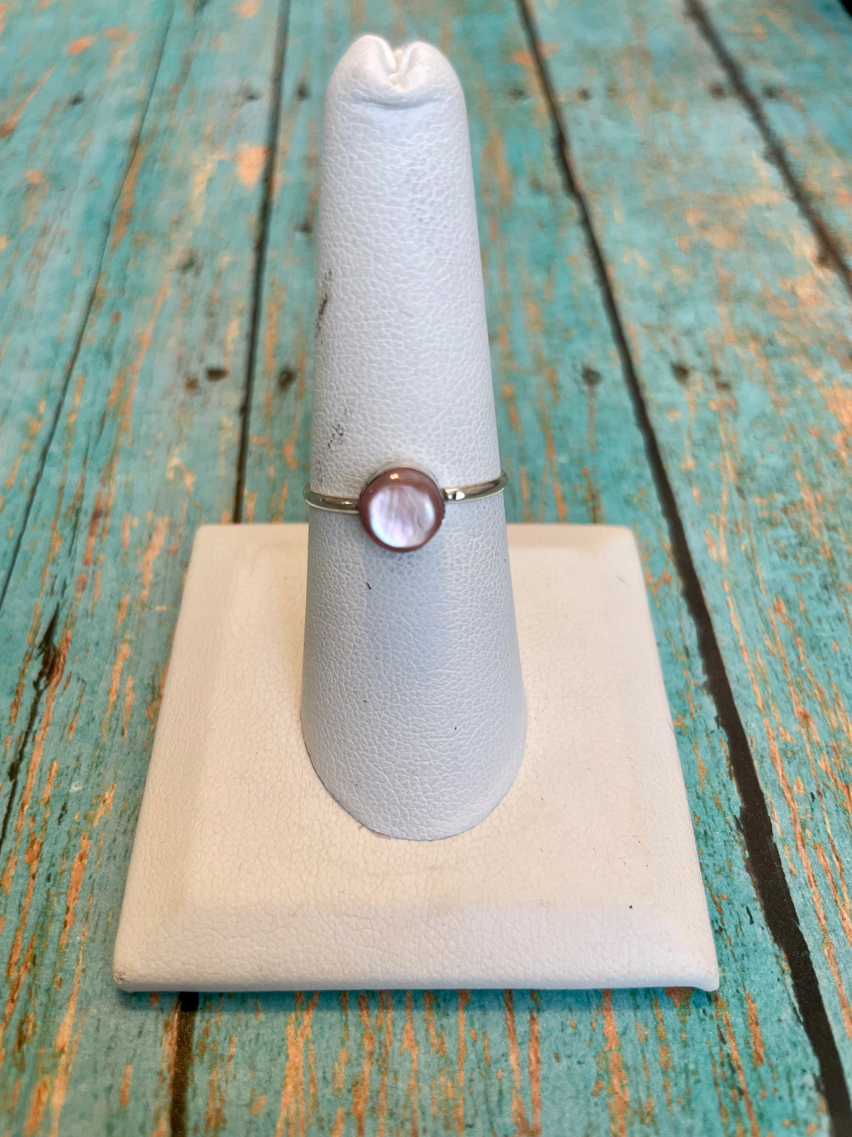 Handcrafted Clear Topaz Stone & Sterling Silver Ring