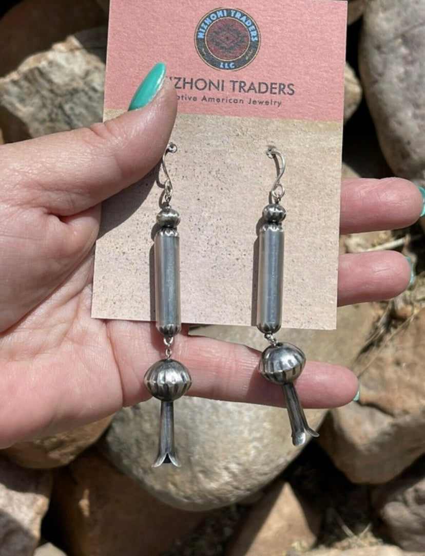 Handcrafted Sterling Silver Blossom Dangles