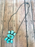 Handcrafted Turquoise & Sterling Silver Necklace Signed