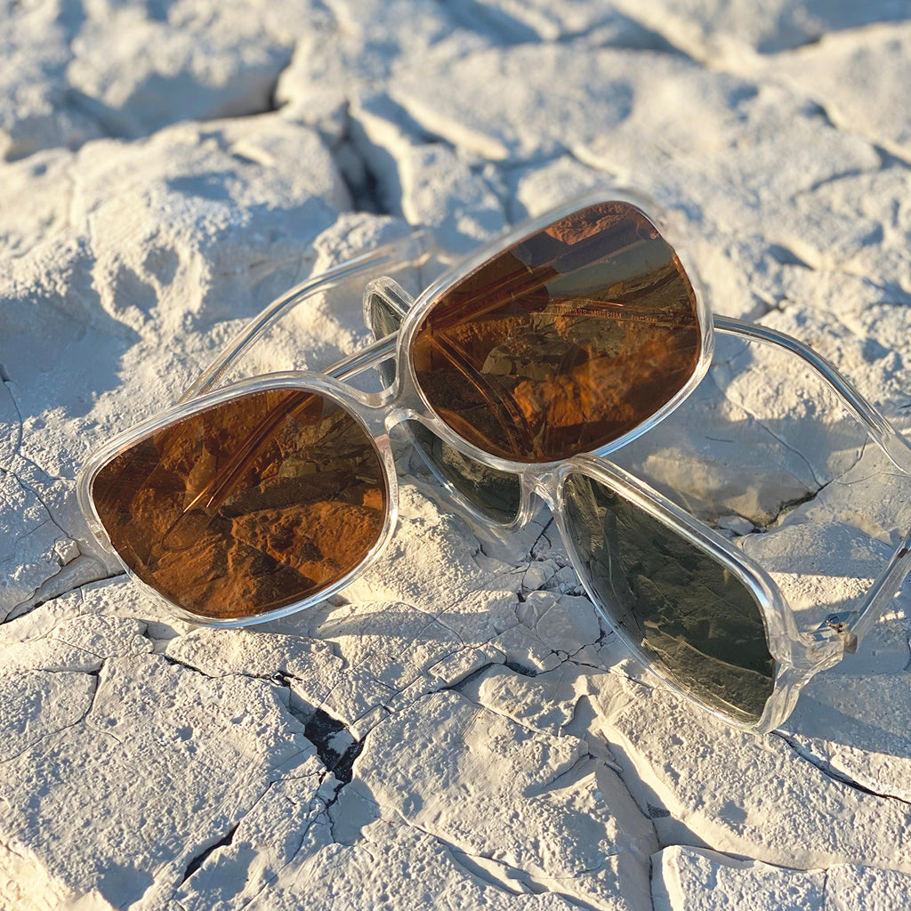Oversized Square Sunglass with Polarized Lens - Jackie
