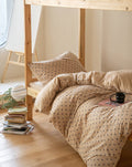 Jersey Knit Boho Twin Dorm Bedding Set / Beige Nude