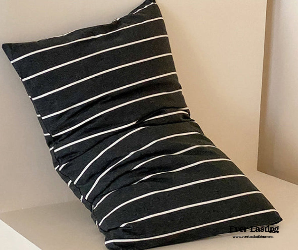 Jersey Knit Stripe Bedding Set / White Pink