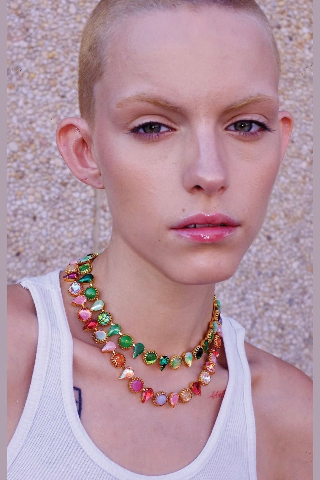 Layering Choker in Shrimp (Gold)