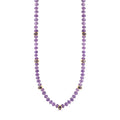 Lavender Amethyst Bead Necklace with Faceted Gem Accents