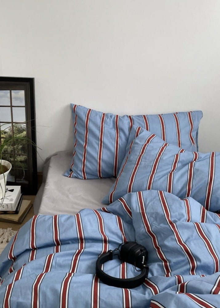 Liam Striped Bedding Set / Green